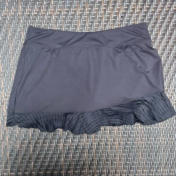 FILA TIERED BLACK SKORT TENNIS SKIRT LARGE - Picture 11 of 13